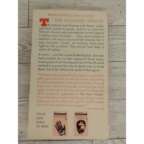 The Incurable Wound by Berton‎ Roueche 1966 Berkley Red Edge Vtg Paperback - Picture 2 of 10